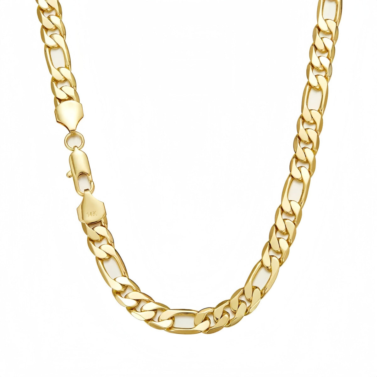 14K Gold Hand-Finished Figaro Chain