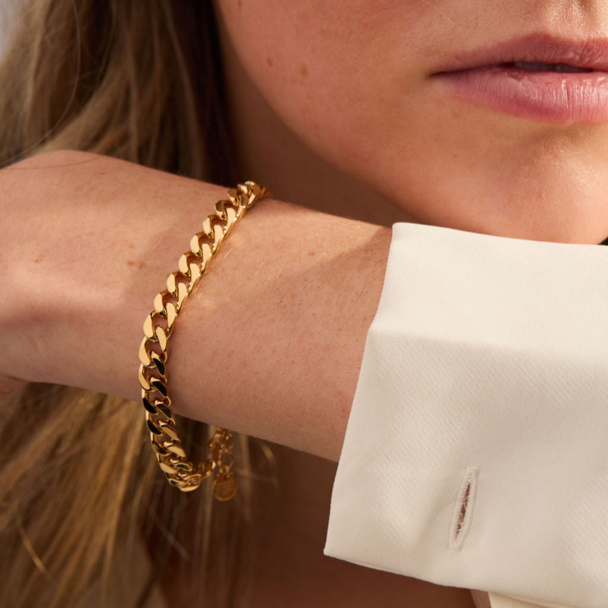 14K Gold Solid Handcrafted Cuban Link Bracelet